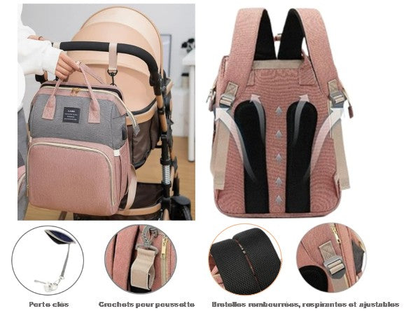 SAC À LANGER 2-EN-1 AVEC LIT PLIABLE MyMoon-Baby™